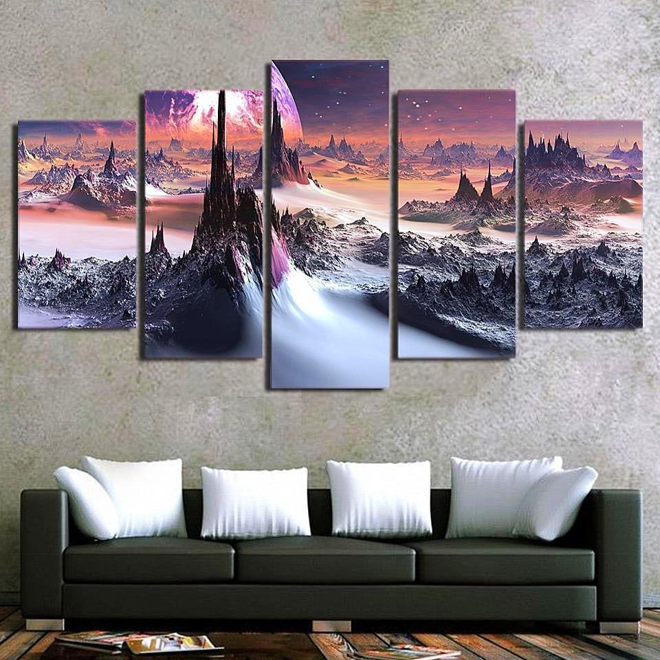 Outer Space Universe Planet Star Space Universe Canvas Wall Art