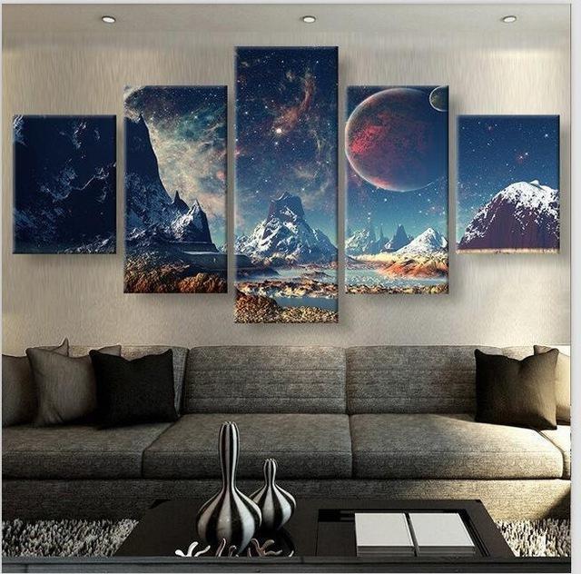 Outer Space World Fantasy Movie Canvas Wall Art