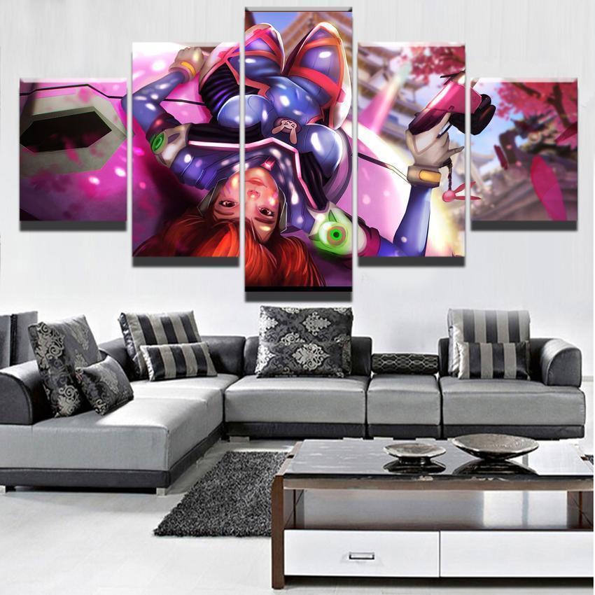 Overwatch D.Va Champion Gaming Canvas Wall Art
