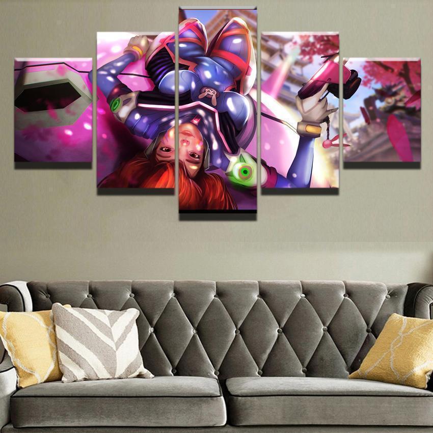 Overwatch D.Va Champion Gaming Canvas Wall Art