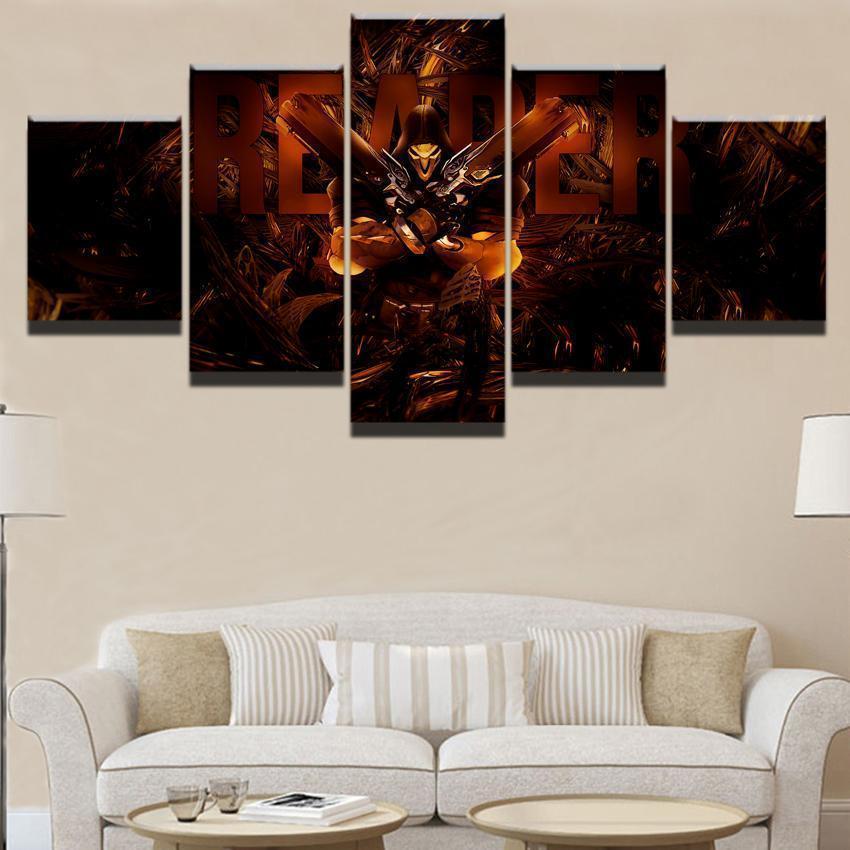 Overwatch Dark Reaper Champion Gaming Canvas Wall Art