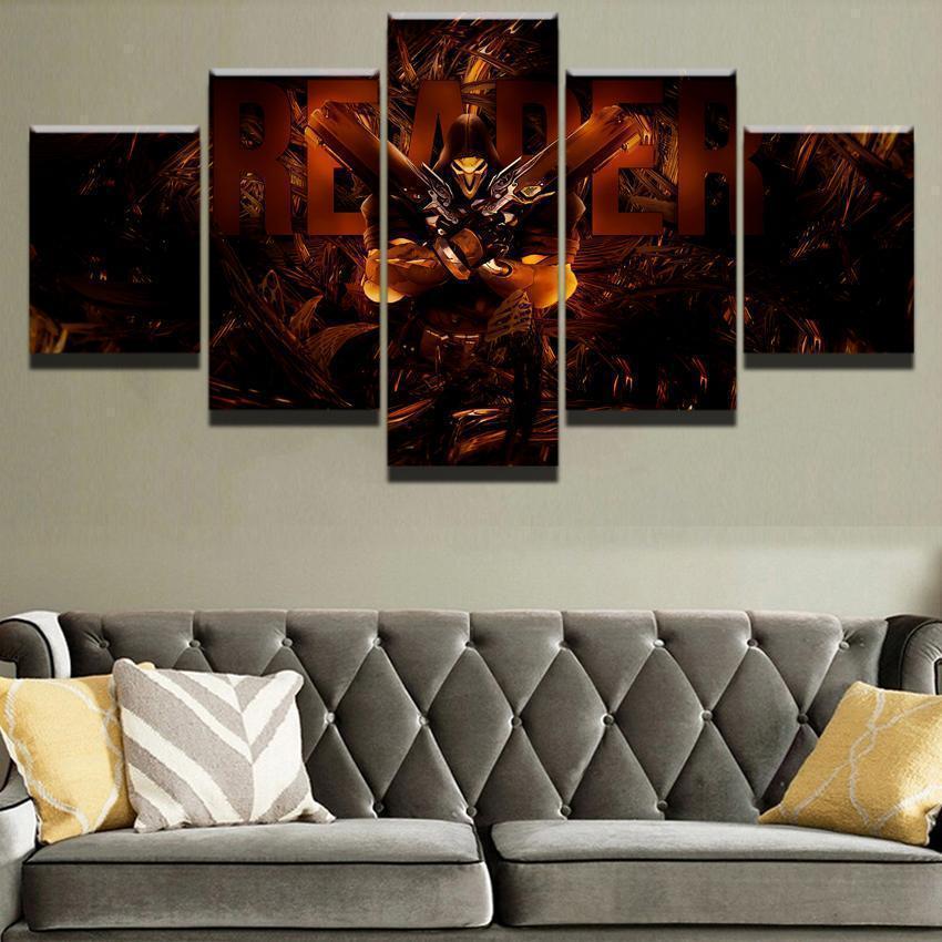 Overwatch Dark Reaper Champion Gaming Canvas Wall Art