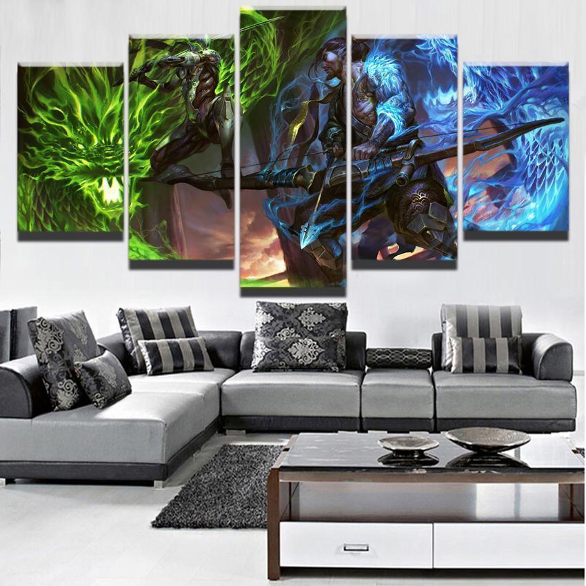 Overwatch Genji And Hanzo Champion Gaming Canvas Wall Art