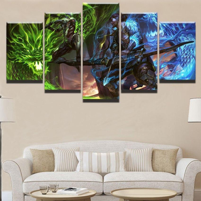 Overwatch Genji And Hanzo Champion Gaming Canvas Wall Art