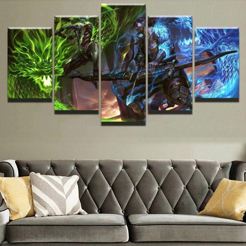 Overwatch Genji And Hanzo Champion Gaming Canvas Wall Art