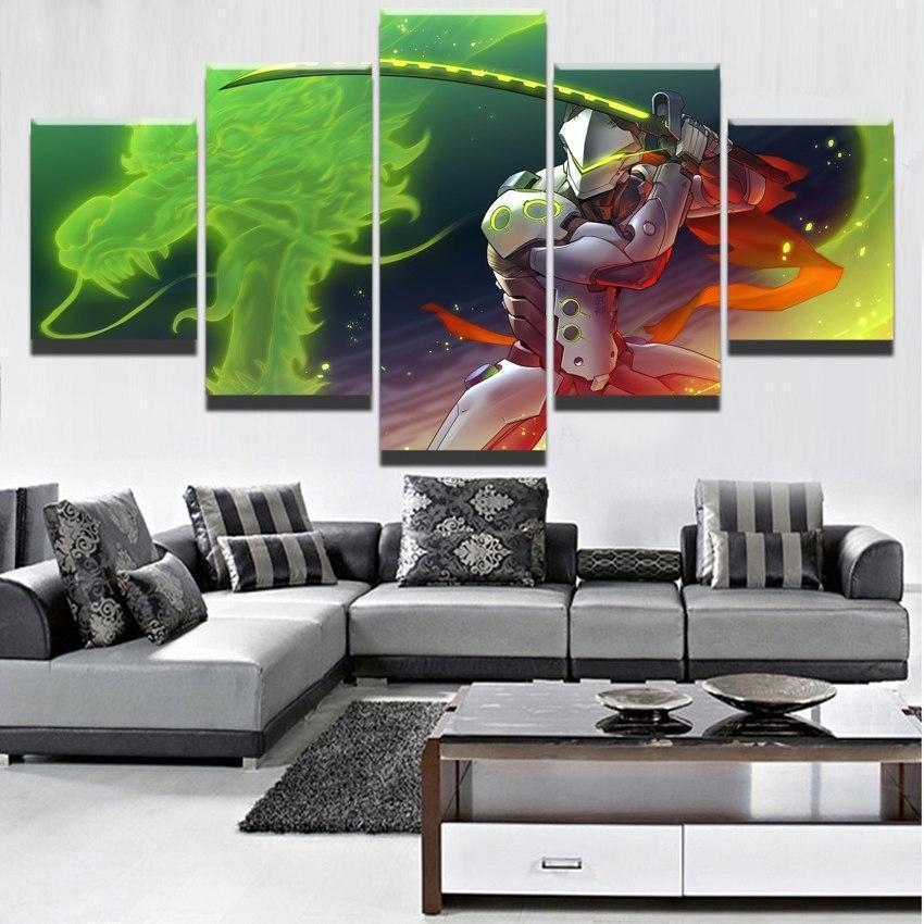 Overwatch Genji Dragon Overwatch Gaming Canvas Wall Art