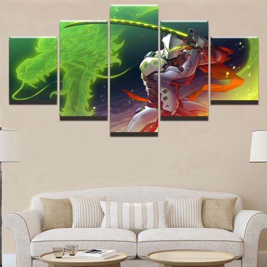 Overwatch Genji Dragon Overwatch Gaming Canvas Wall Art