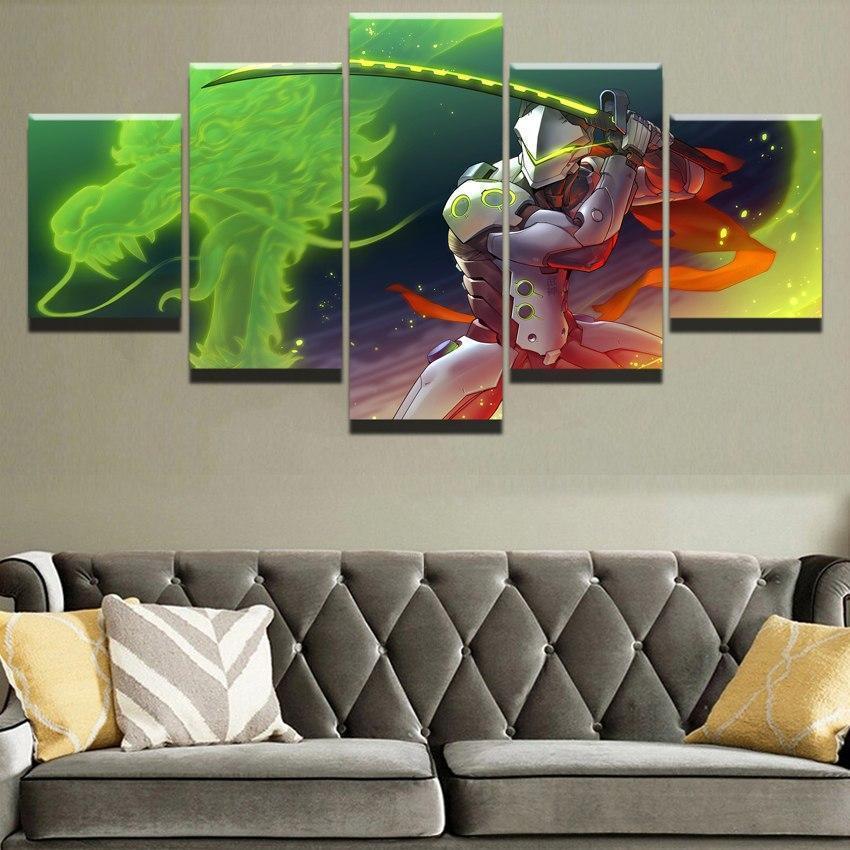Overwatch Genji Dragon Overwatch Gaming Canvas Wall Art