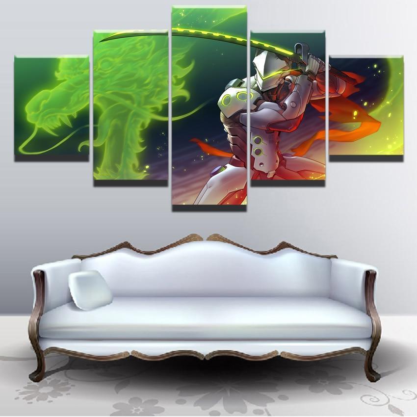 Overwatch Genji Dragon Overwatch Gaming Canvas Wall Art