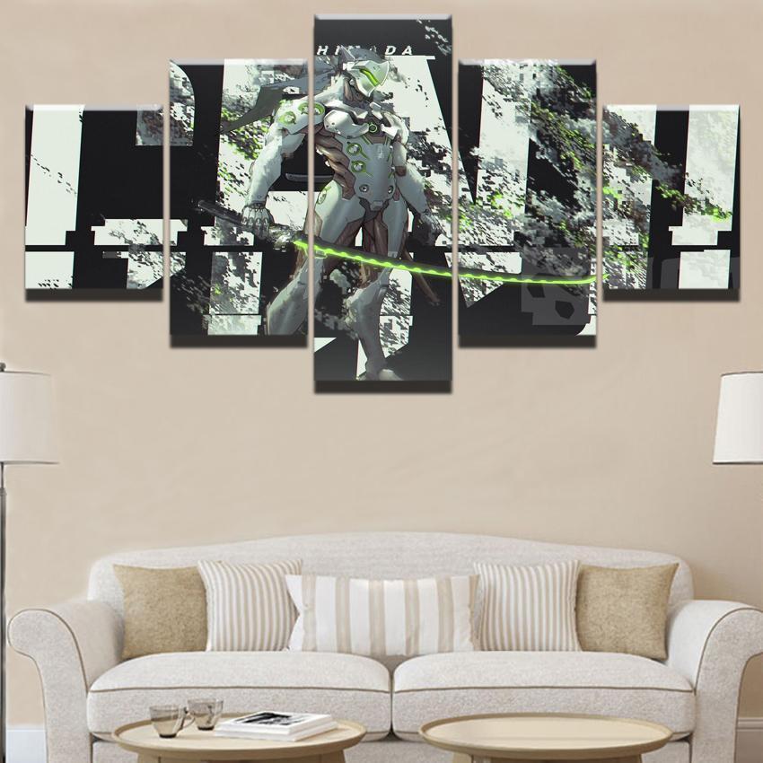 Overwatch Genji Shimada Champion Gaming Canvas Wall Art