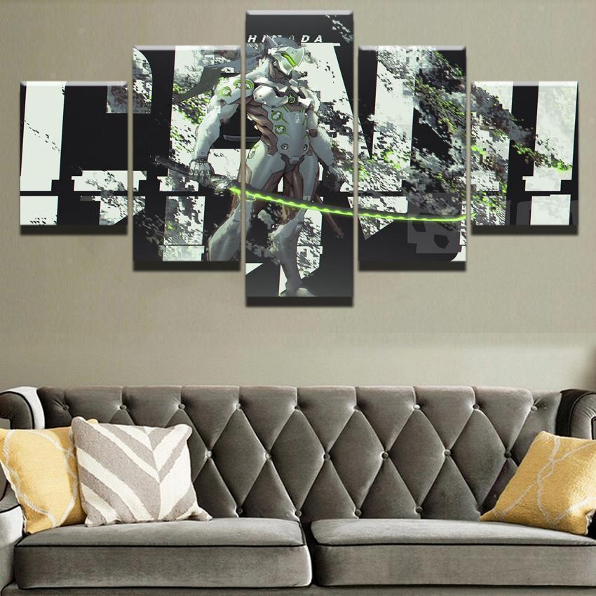 Overwatch Genji Shimada Champion Gaming Canvas Wall Art
