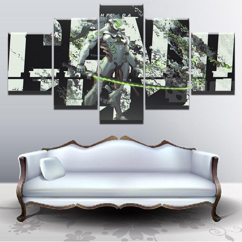 Overwatch Genji Shimada Champion Gaming Canvas Wall Art