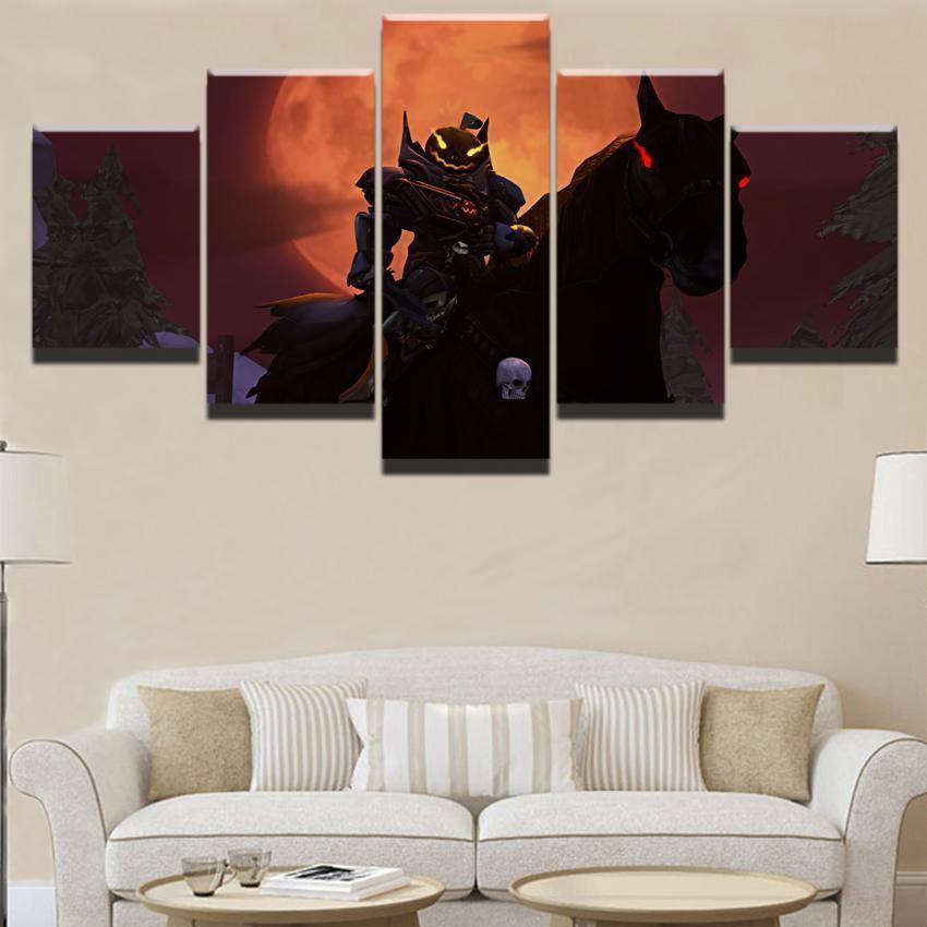Overwatch Hallowmas Reaper Champion Poster Gaming Canvas Wall Art