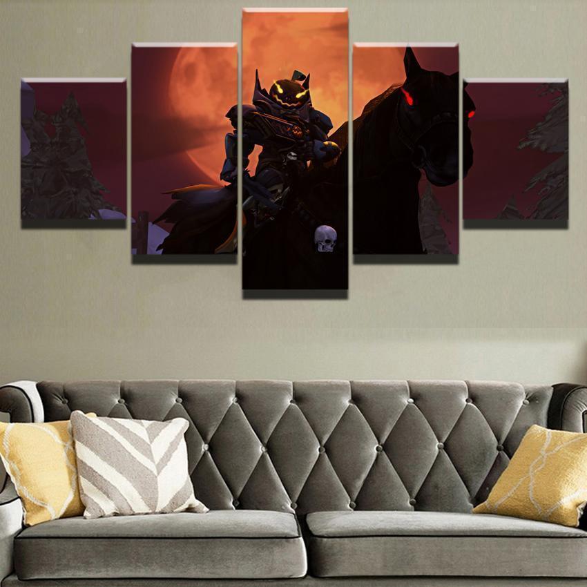 Overwatch Hallowmas Reaper Champion Poster Gaming Canvas Wall Art