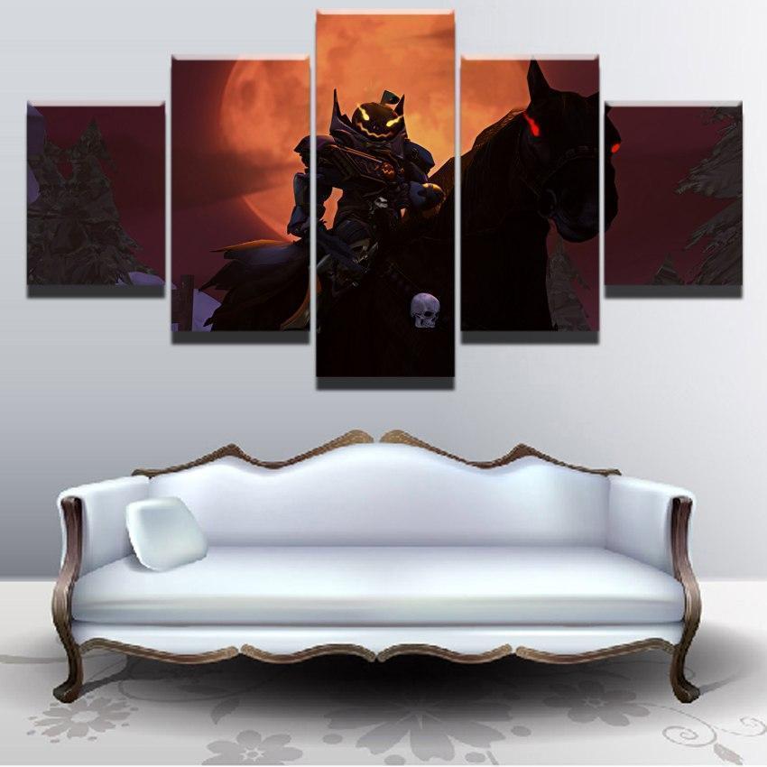 Overwatch Hallowmas Reaper Champion Poster Gaming Canvas Wall Art