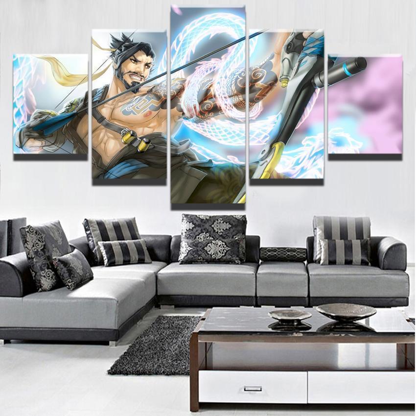 Overwatch Hanzo Champion Gaming Canvas Wall Art