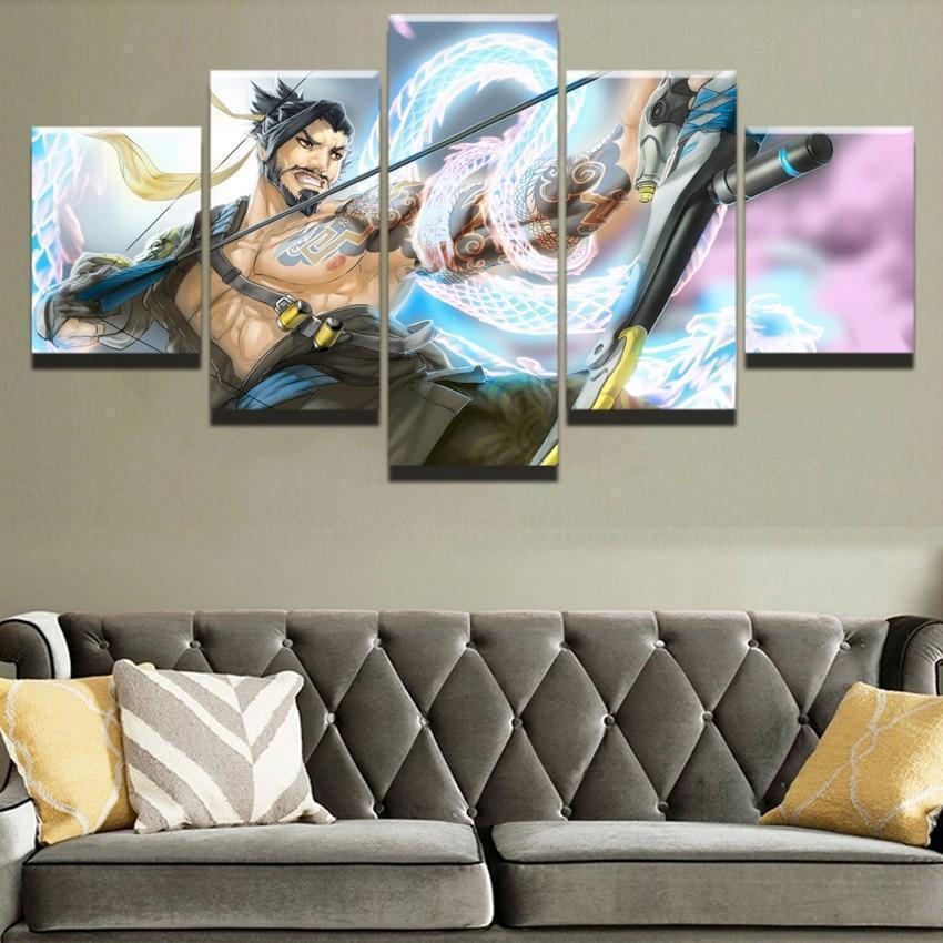 Overwatch Hanzo Champion Gaming Canvas Wall Art