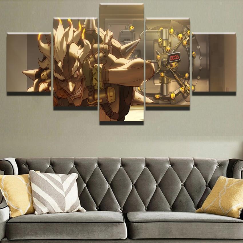 Overwatch Junkrat Champion Poster Gaming Canvas Wall Art