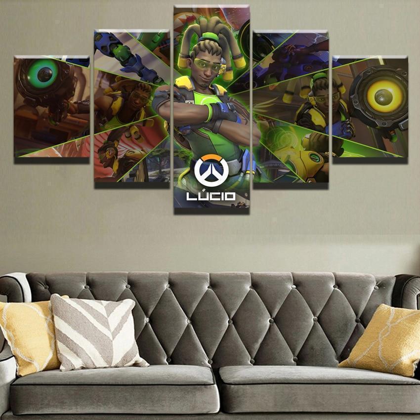 Overwatch Lucio Champion Gaming Canvas Wall Art