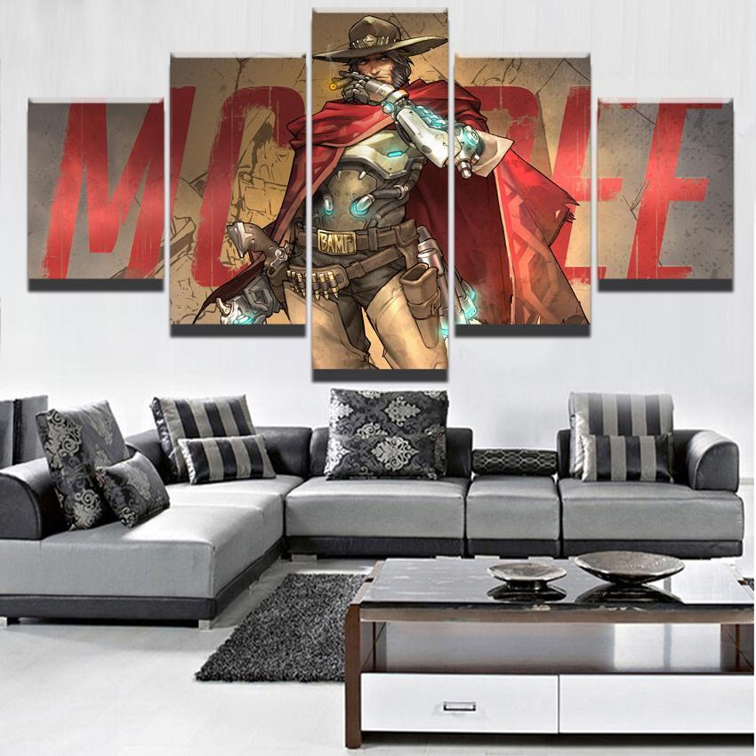 Overwatch McCree Champion Gaming Canvas Wall Art