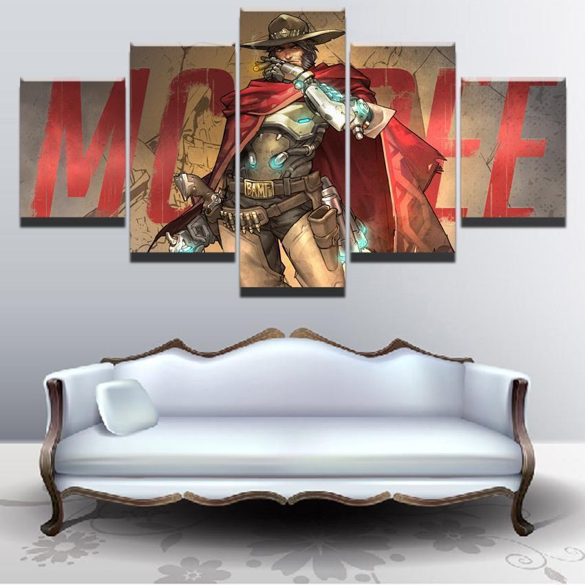 Overwatch McCree Champion Gaming Canvas Wall Art