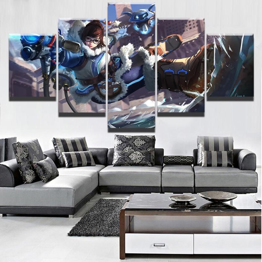 Overwatch Mei Champion Gaming Canvas Wall Art