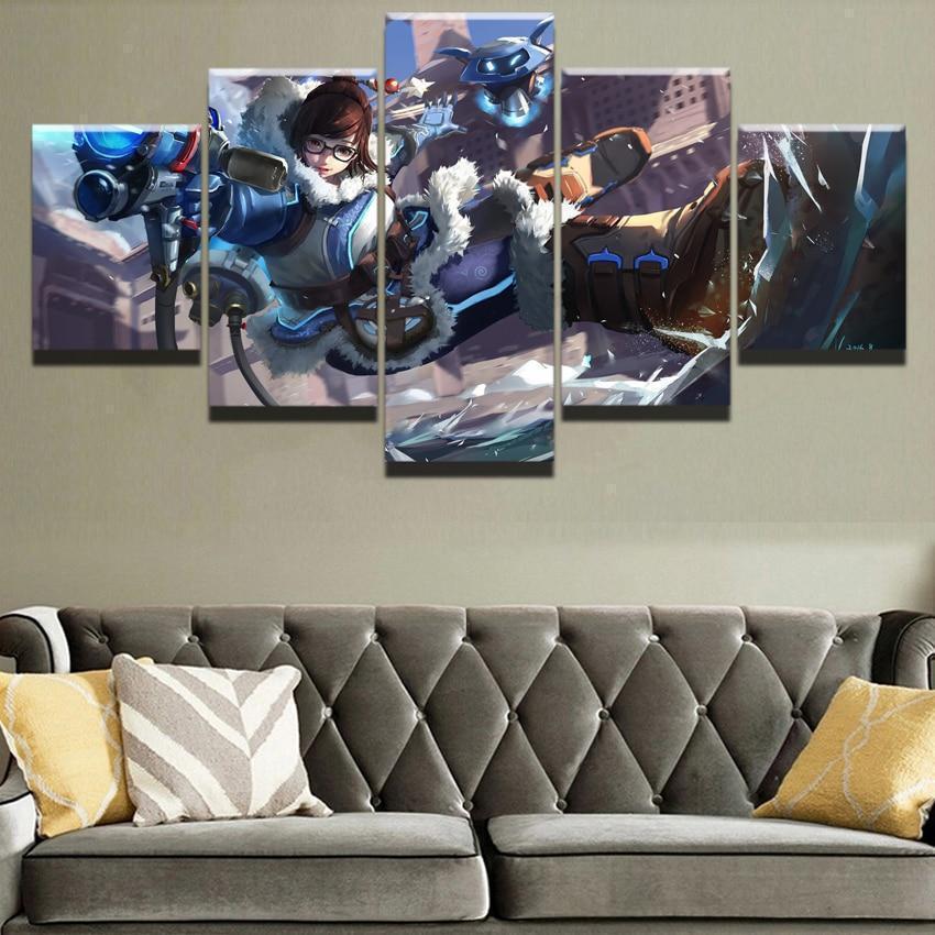 Overwatch Mei Champion Gaming Canvas Wall Art