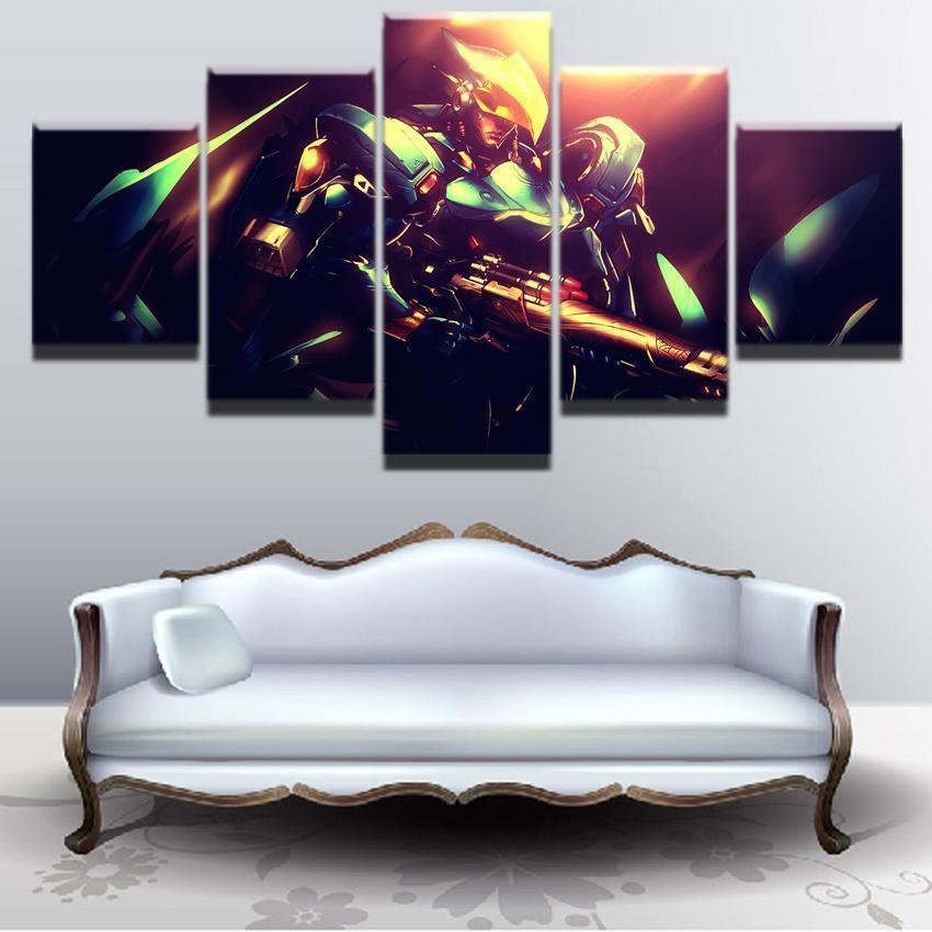 Overwatch Pharah Champion Gaming Canvas Wall Art