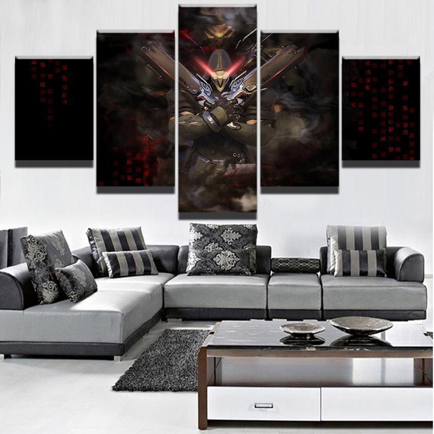 Overwatch Reaper Champion Gaming Canvas Wall Art