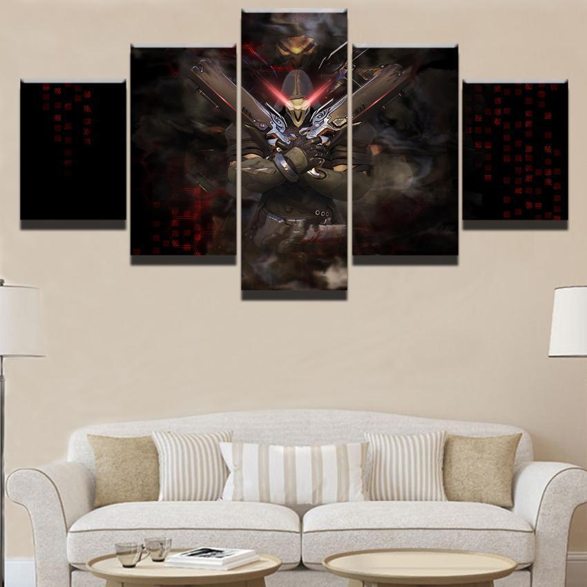 Overwatch Reaper Champion Gaming Canvas Wall Art