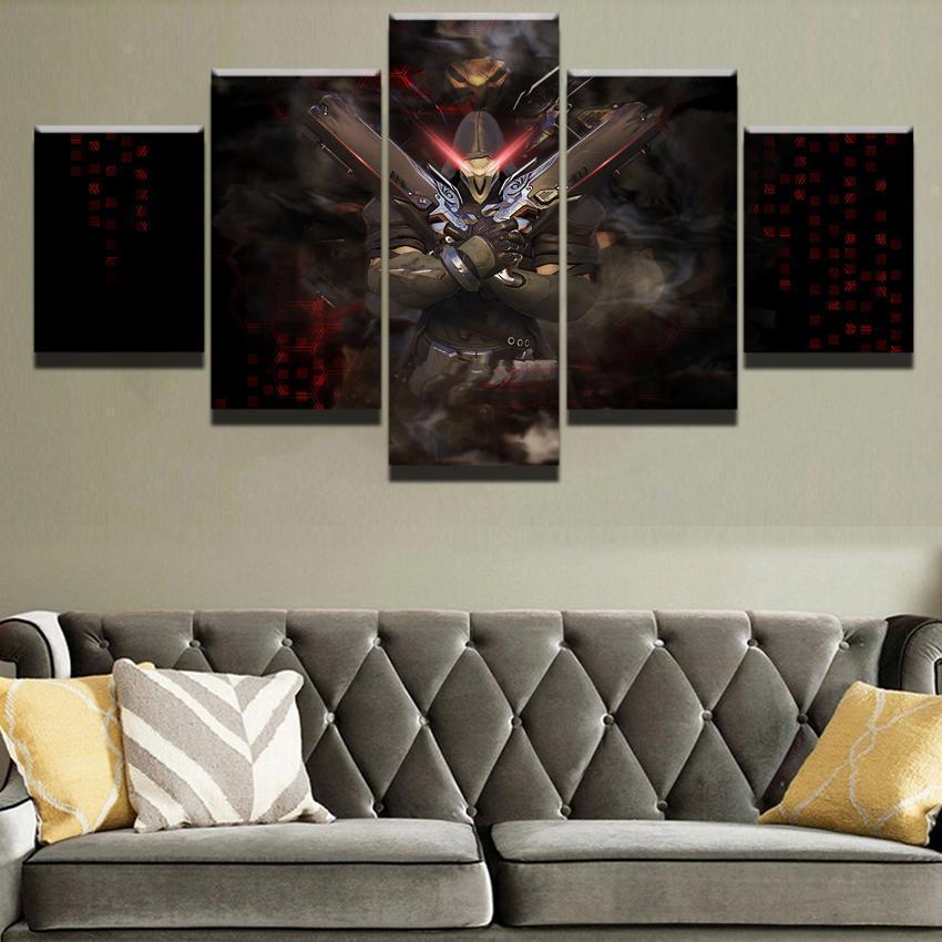Overwatch Reaper Champion Gaming Canvas Wall Art
