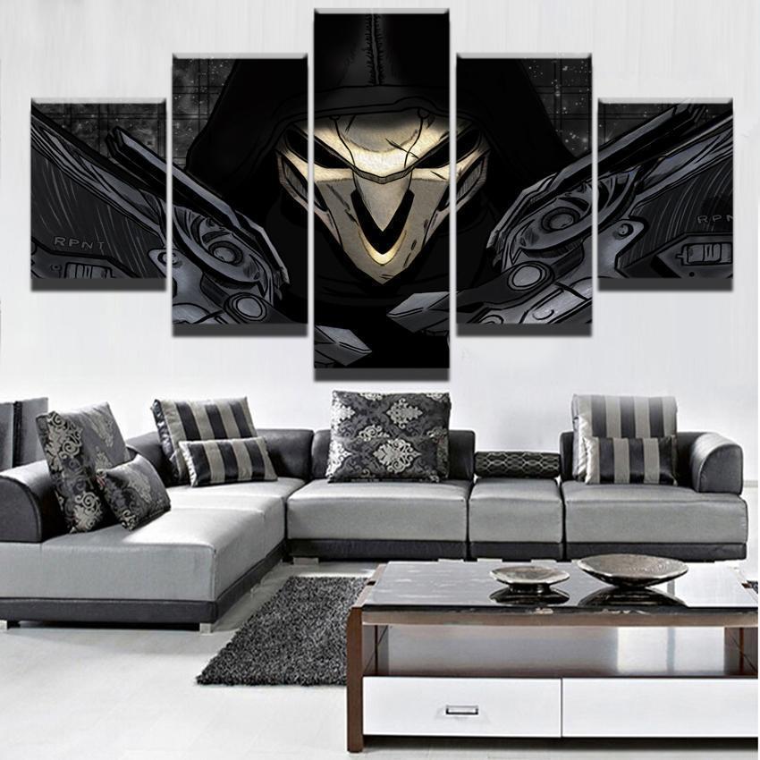 Overwatch Reaper Poster Champion Gaming Canvas Wall Art
