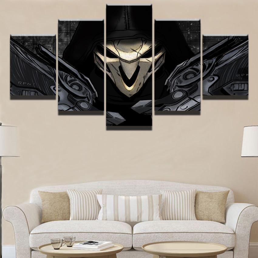 Overwatch Reaper Poster Champion Gaming Canvas Wall Art