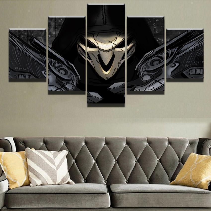 Overwatch Reaper Poster Champion Gaming Canvas Wall Art