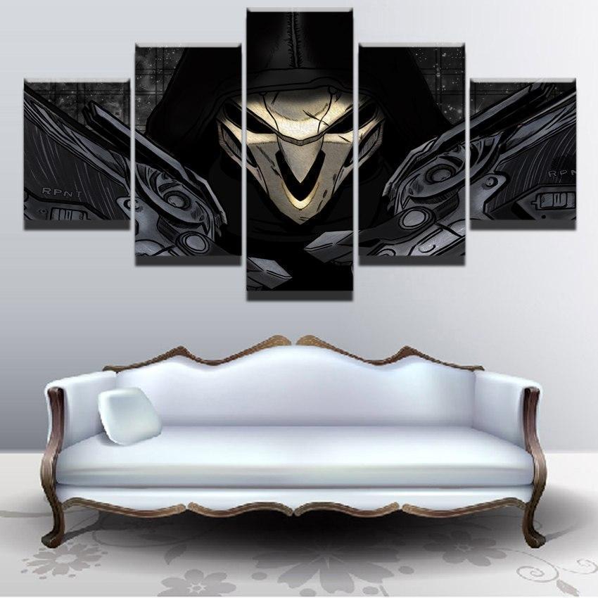 Overwatch Reaper Poster Champion Gaming Canvas Wall Art