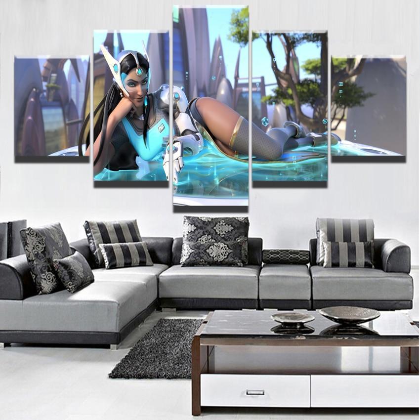 Overwatch Symmetra Champion Gaming Canvas Wall Art