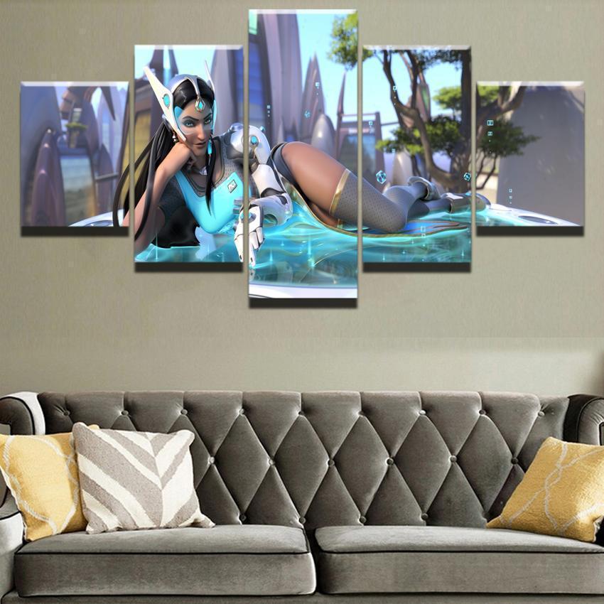 Overwatch Symmetra Champion Gaming Canvas Wall Art
