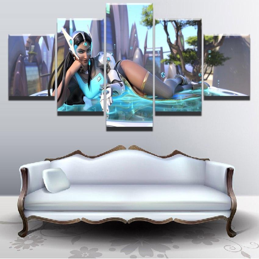 Overwatch Symmetra Champion Gaming Canvas Wall Art