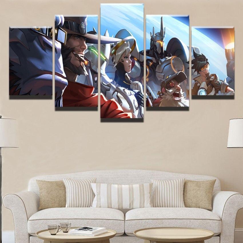 Overwatch Team Up Gaming Canvas Wall Art