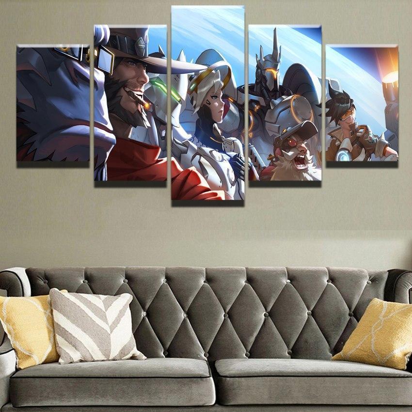 Overwatch Team Up Gaming Canvas Wall Art
