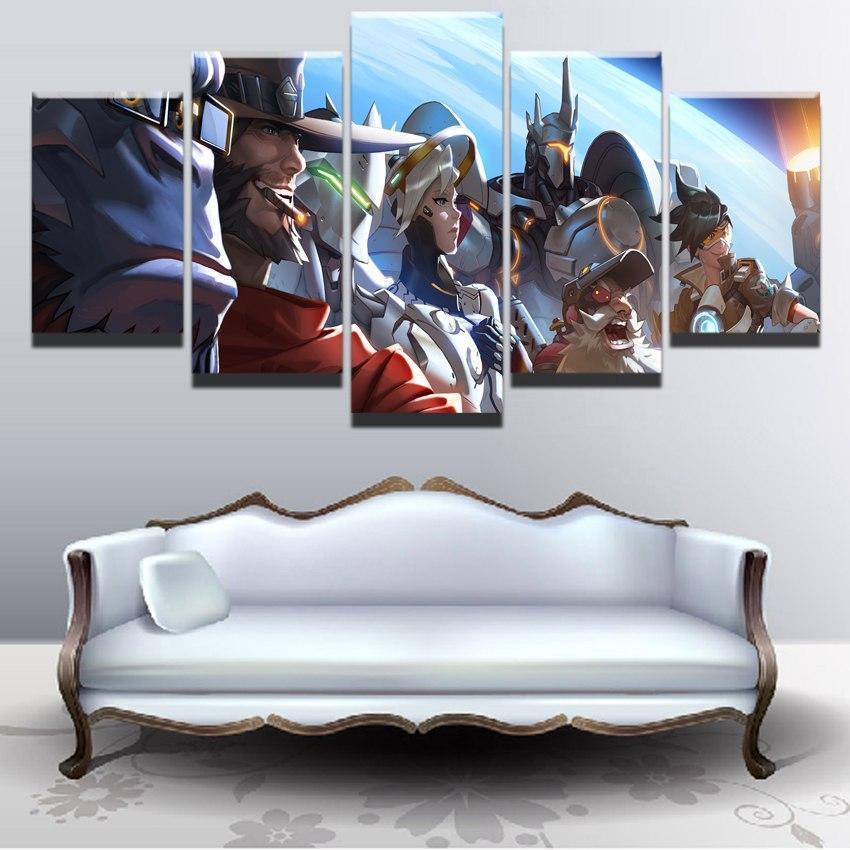 Overwatch Team Up Gaming Canvas Wall Art