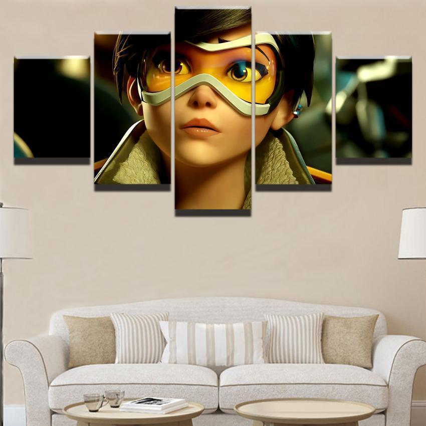 Overwatch Tracer Poster Champion Gaming Canvas Wall Art