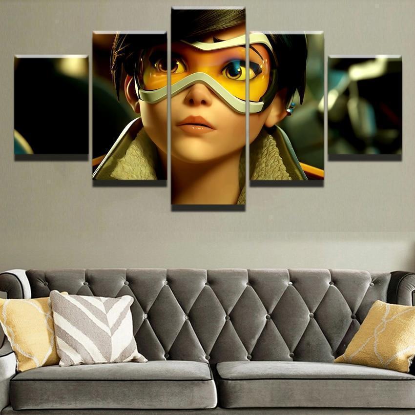 Overwatch Tracer Poster Champion Gaming Canvas Wall Art