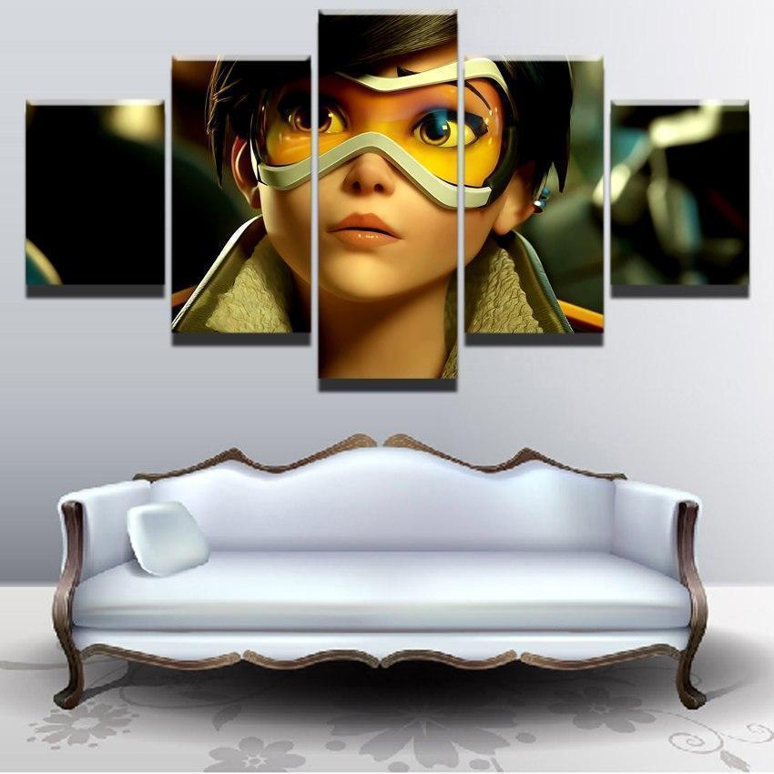 Overwatch Tracer Poster Champion Gaming Canvas Wall Art