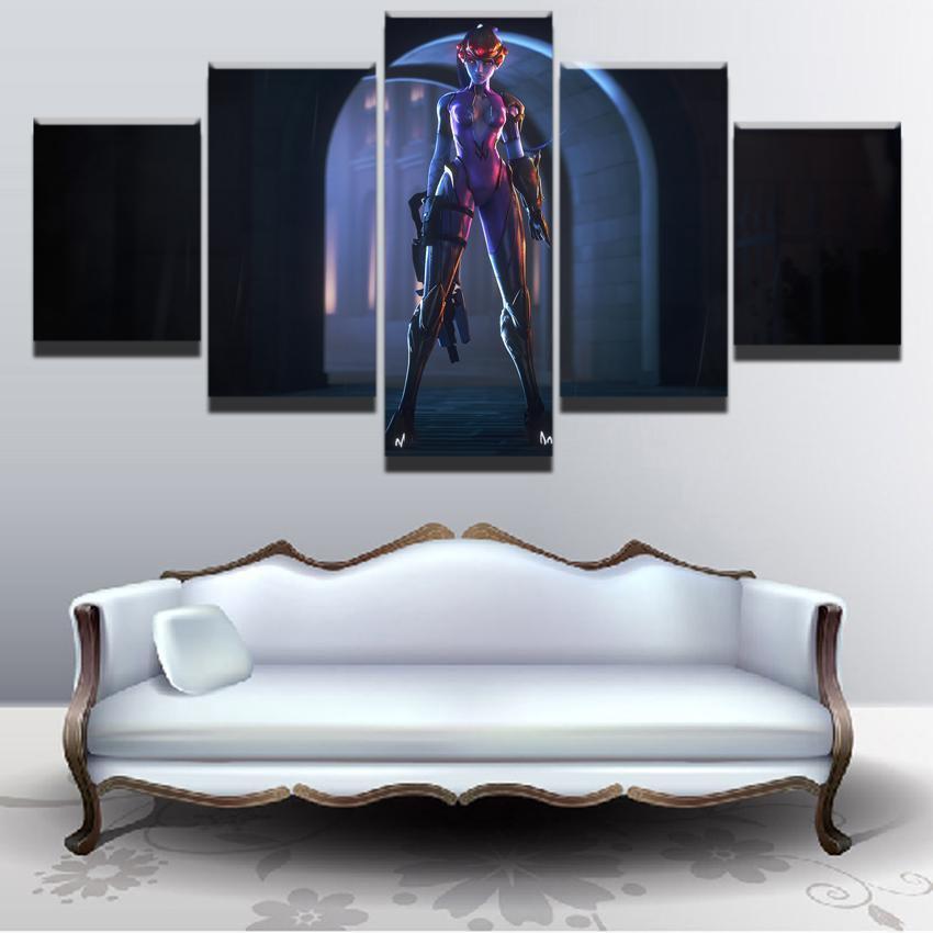 Overwatch Widowmaker Champion Gaming Canvas Wall Art