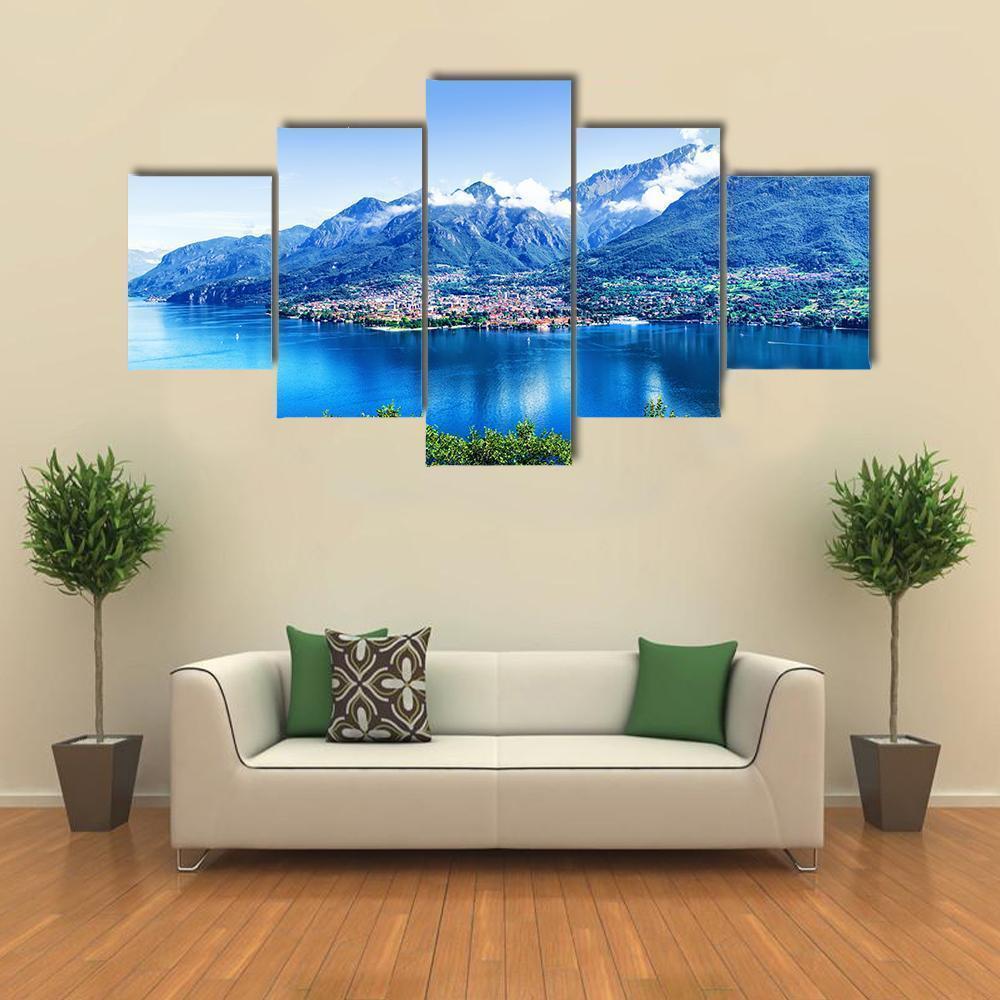 Panorama Of Como Lake Nature Canvas Wall Art