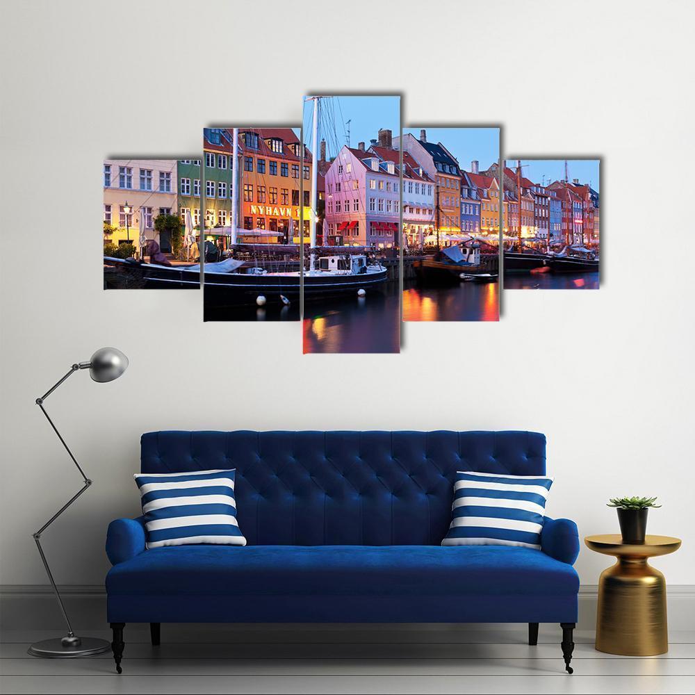Panorama Of Historical Nyhavn In Copenhagen 1 Nature Canvas Wall Art