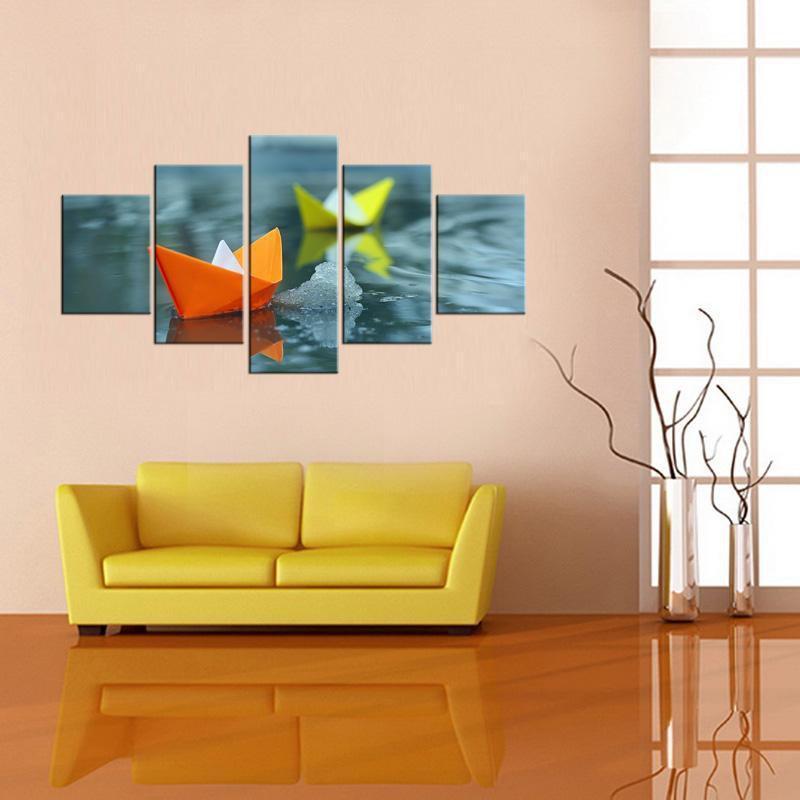 Paper Boat Canvas Wall Art