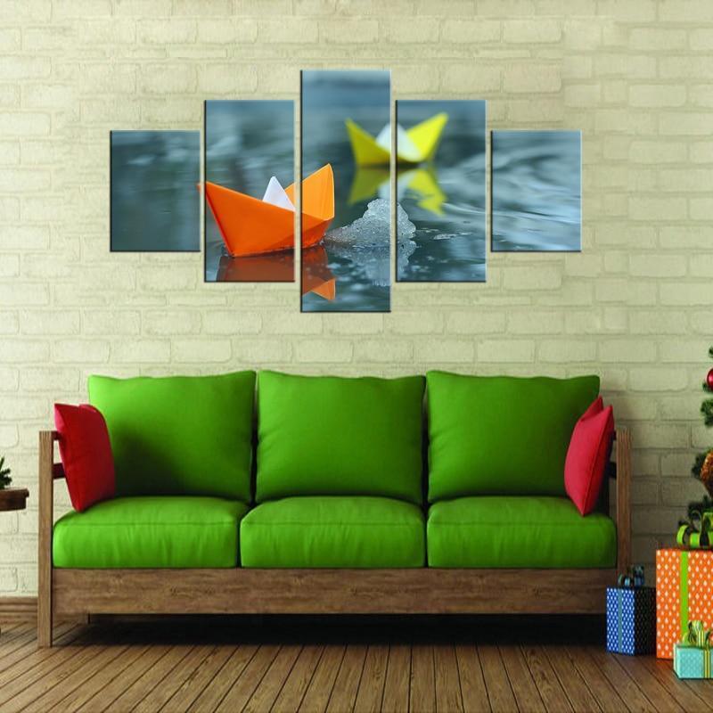 Paper Boat Canvas Wall Art