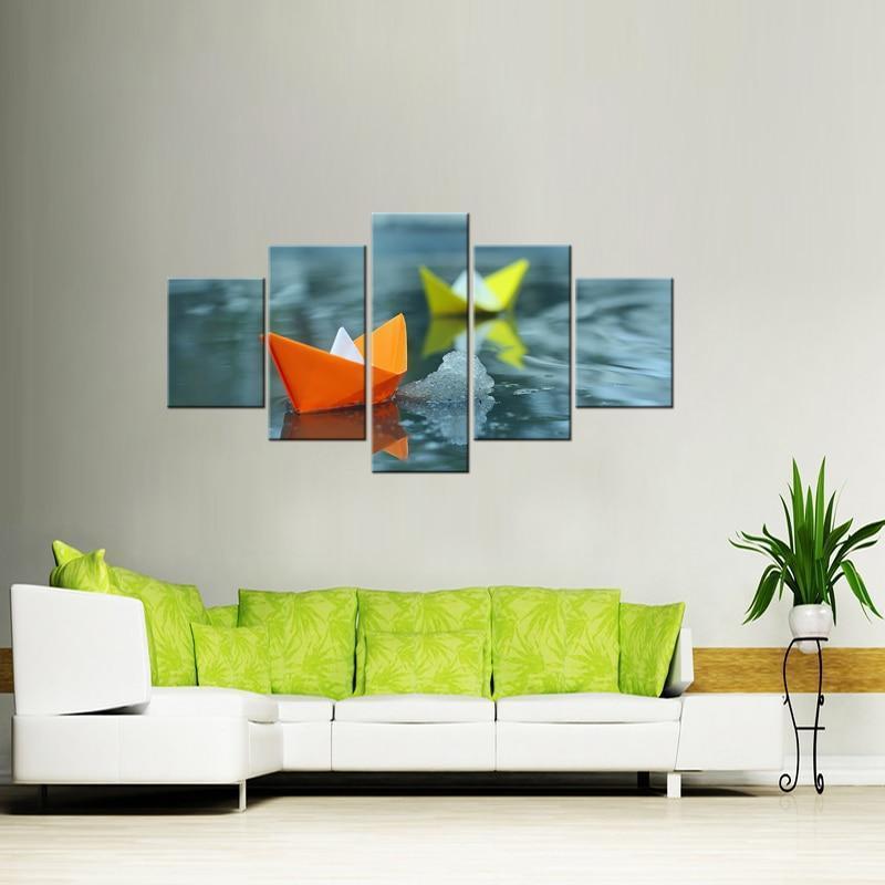 Paper Boat Canvas Wall Art
